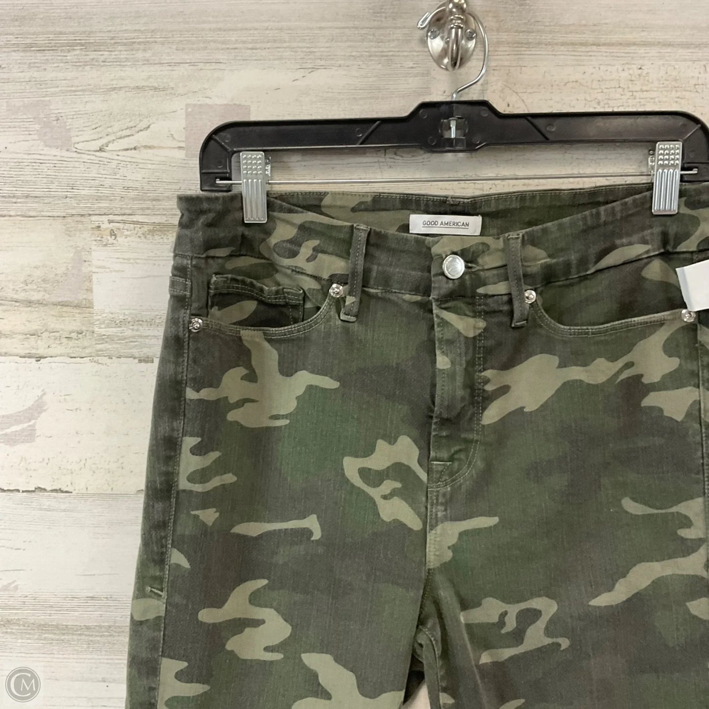 Jeans Skinny By Good American In Green, Size: 10