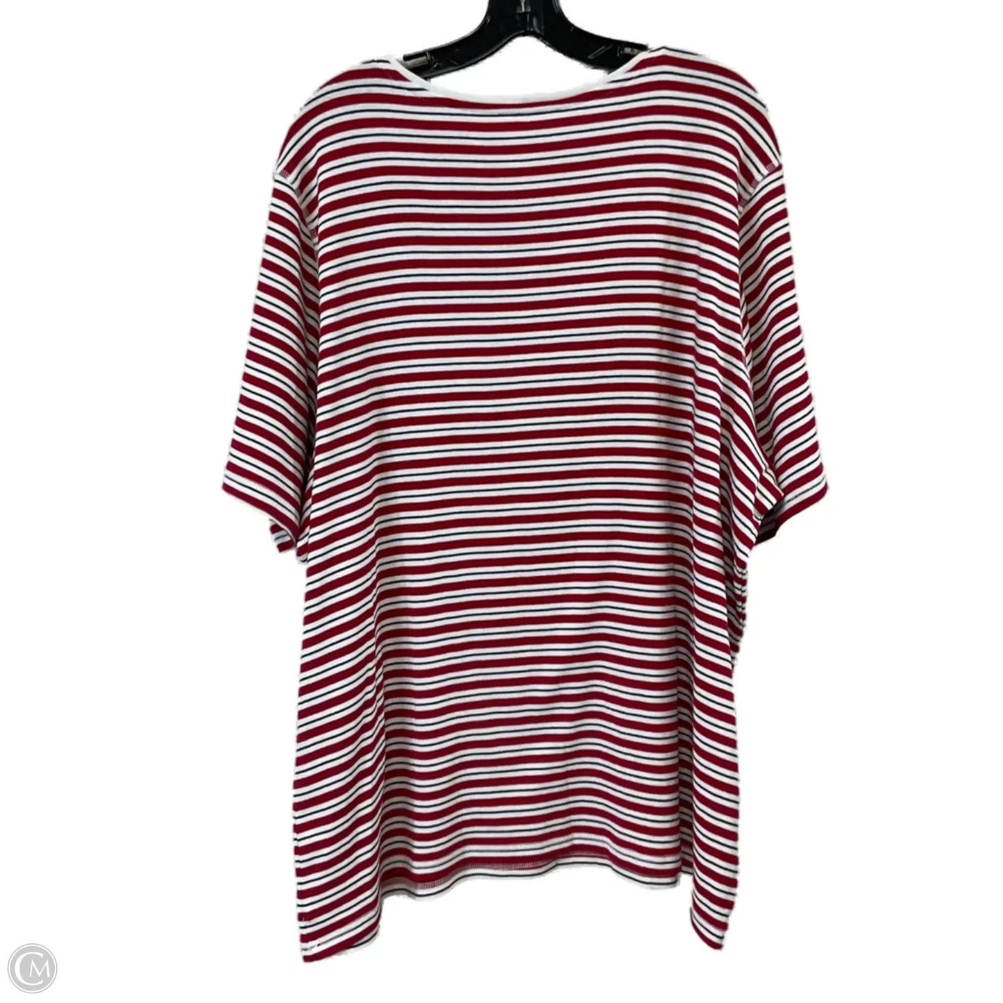 Top Short Sleeve By Cj Banks In Red, Size: 3x