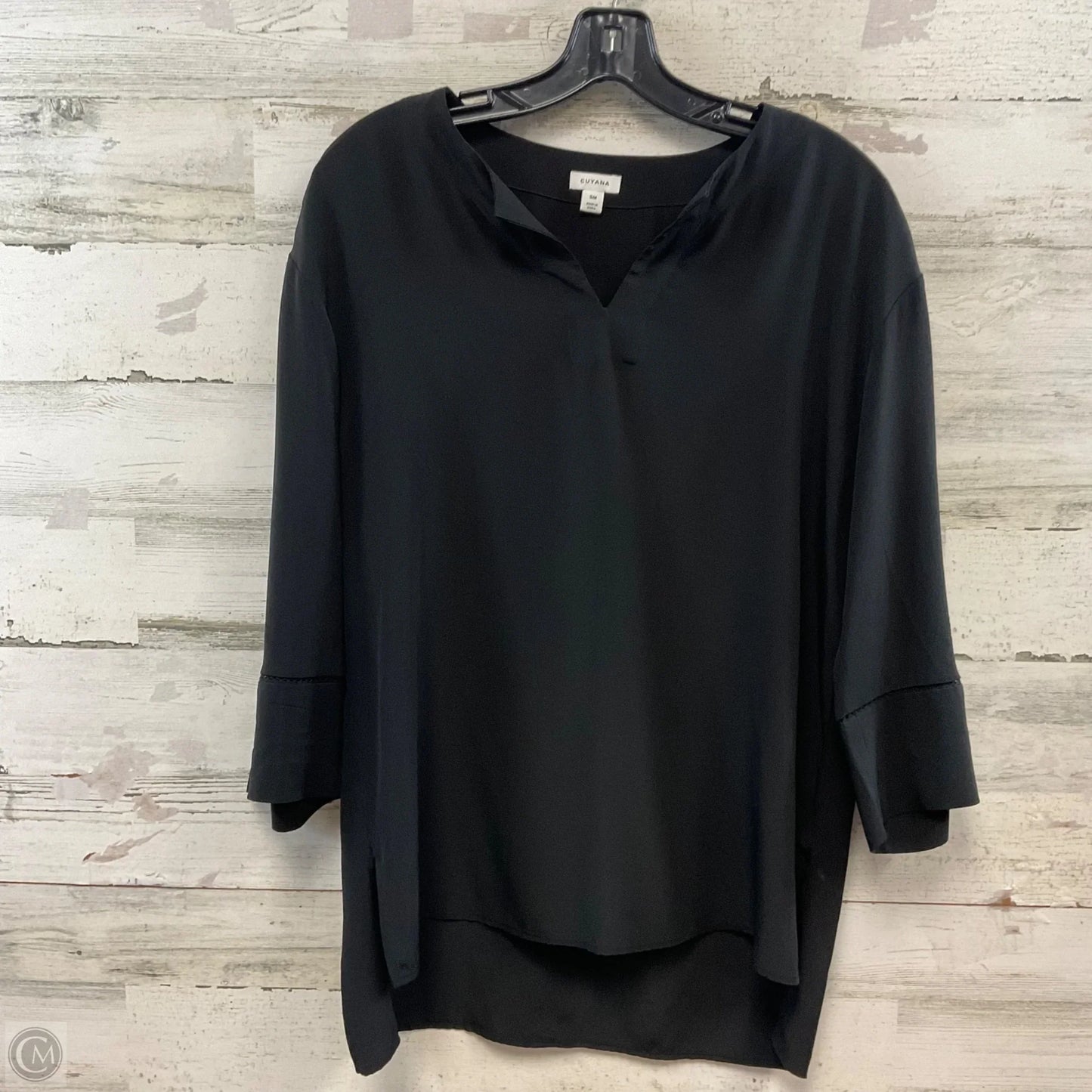 Blouse 3/4 Sleeve By CUYANA In Black, Size: S