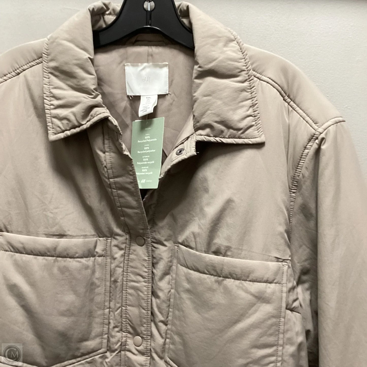 Jacket Puffer & Quilted By H&m In Tan, Size: L