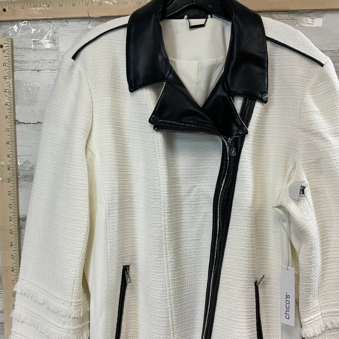 White Jacket Moto Chicos, Size Xxl