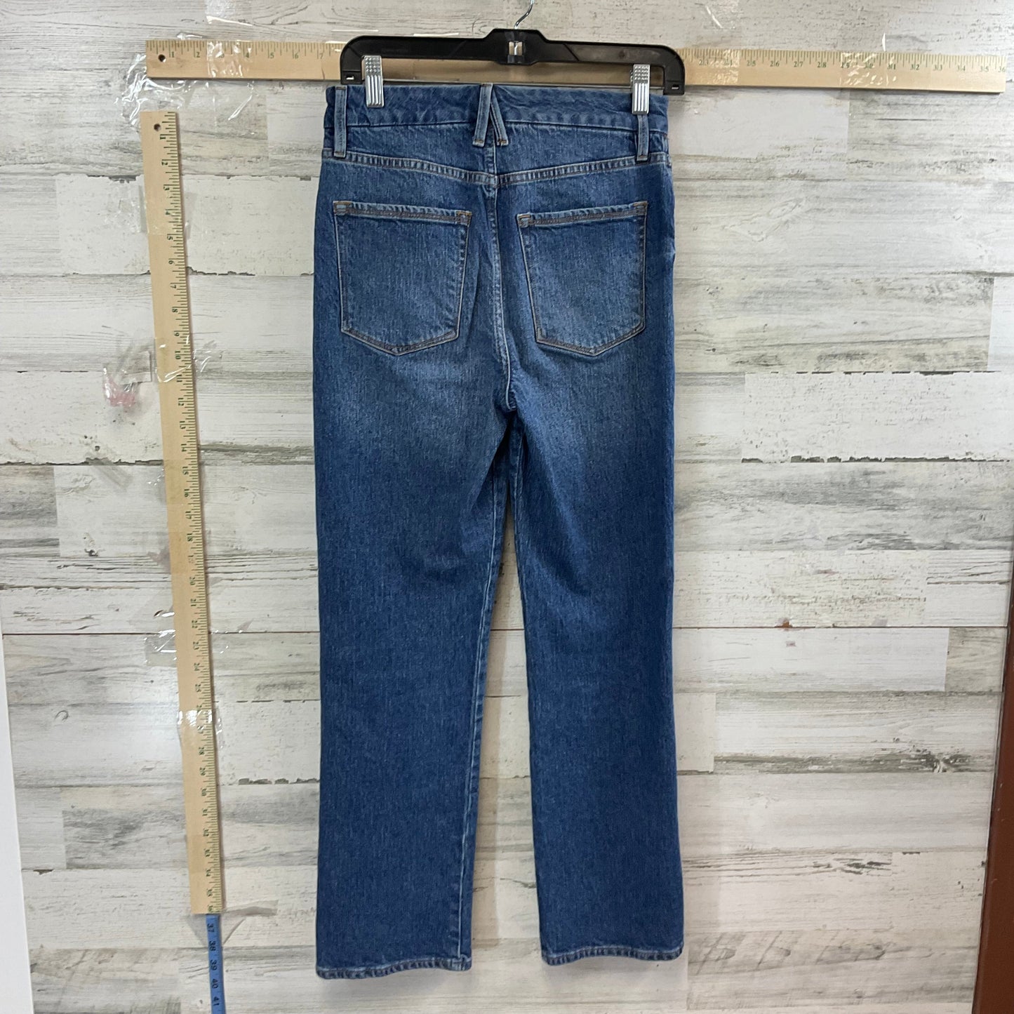 Blue Denim Jeans Straight Good American, Size 4