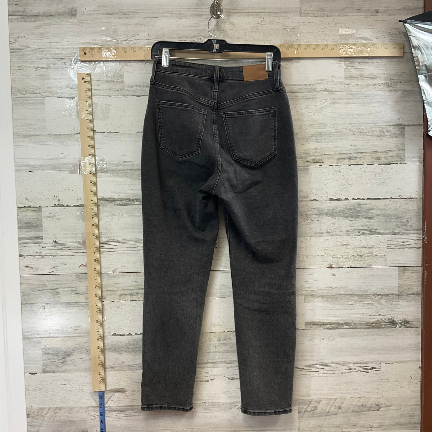 Black Denim Jeans Straight Madewell, Size 0