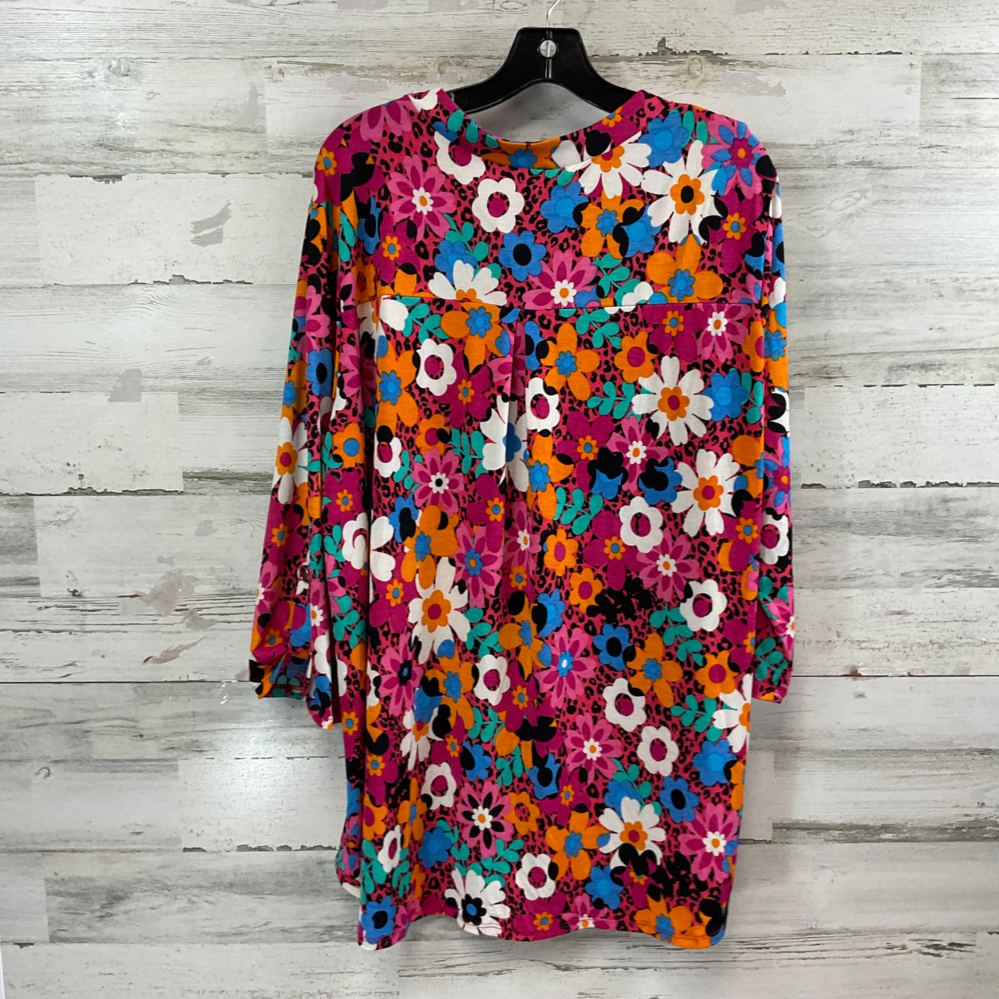 Top 3/4 Sleeve By DEAR SCARLETT In Black & Orange, Size: 3x