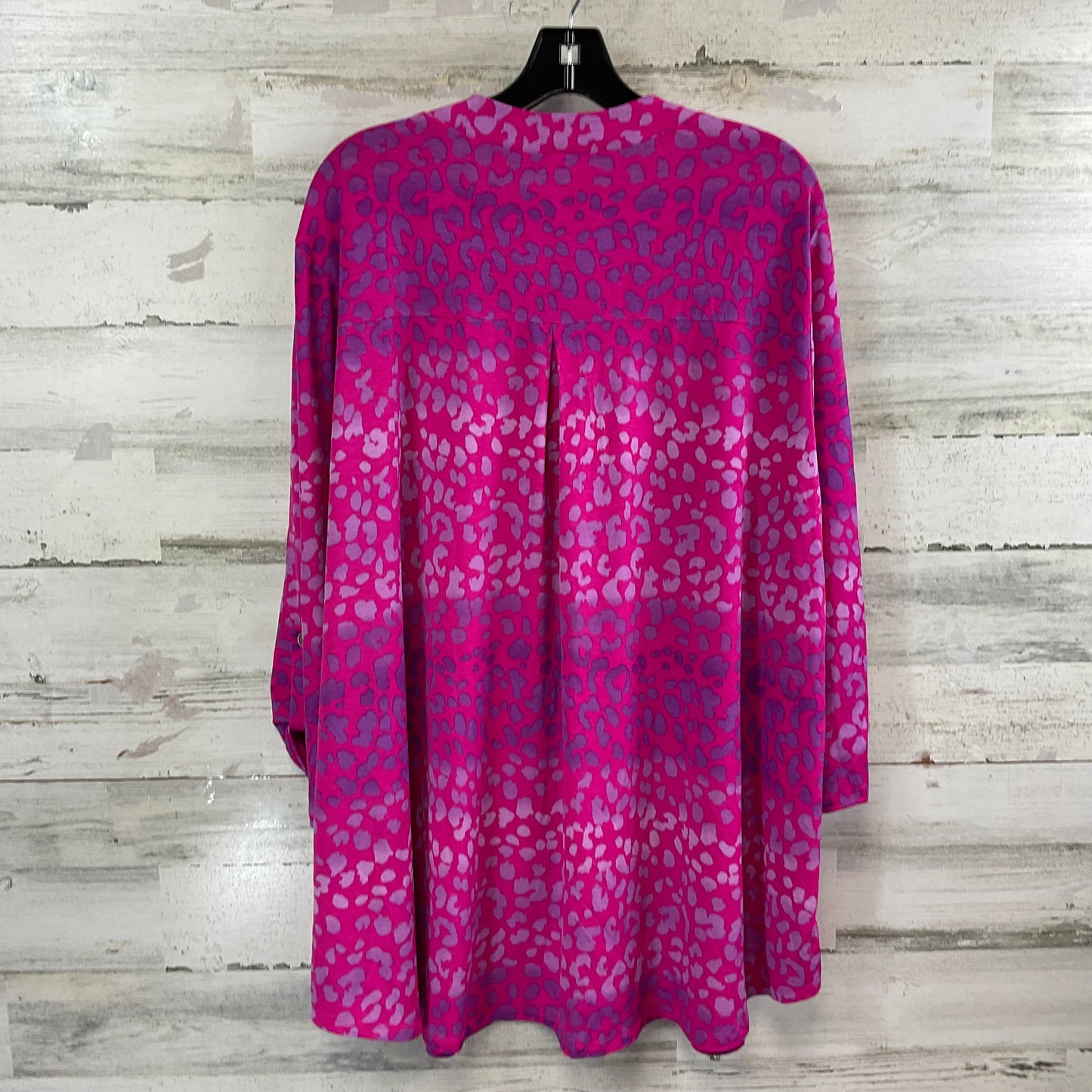 Top 3/4 Sleeve By DEAR SCARLETT In Pink & Purple, Size: 3x