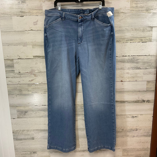 Jeans Wide Leg By J. Jill In Blue Denim, Size: 22