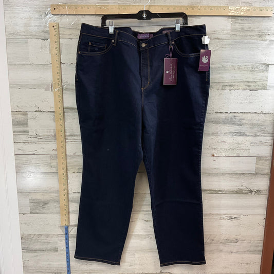 Blue Denim Jeans Straight Gloria Vanderbilt, Size 22w