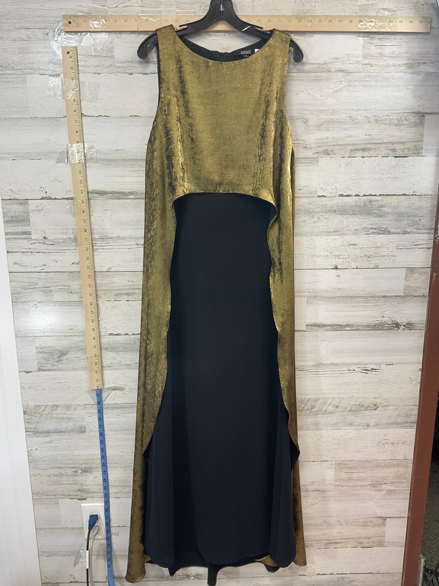 Gold Dress Party Long Badgley Mischka, Size M