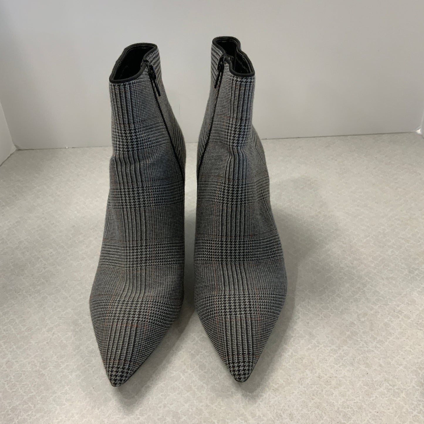 Grey Boots Ankle Heels Cabi, Size 9