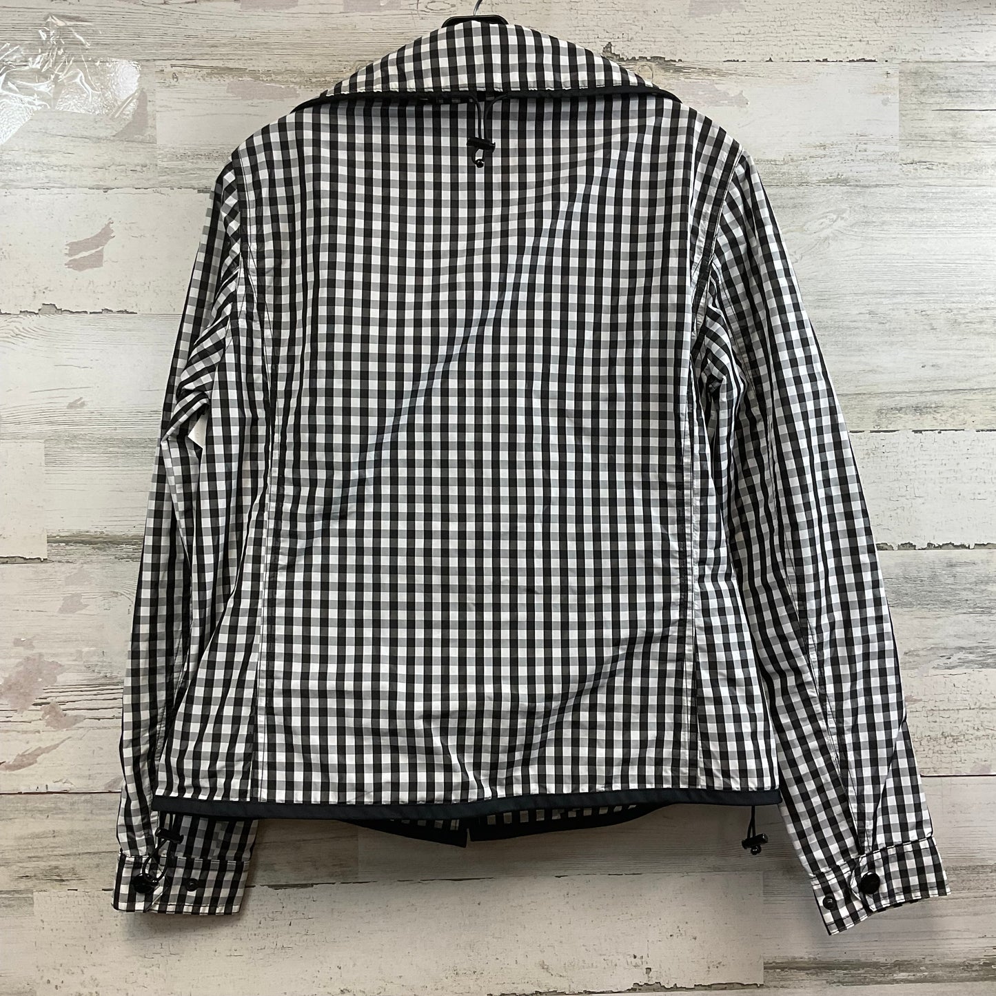 Jacket Windbreaker By Lauren By Ralph Lauren In Black & White, Size: M