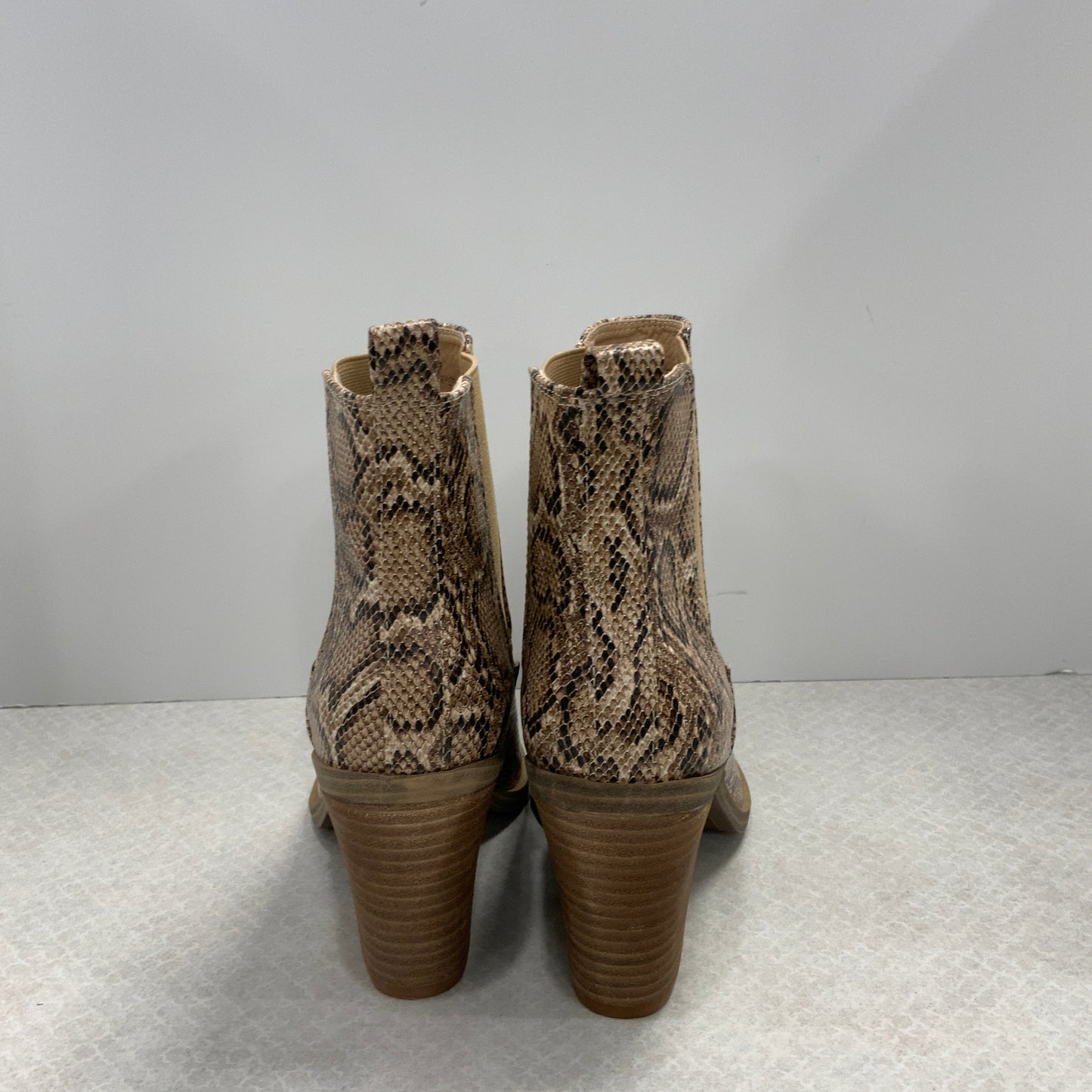 Boots Ankle Heels By Barn Babe  In Snakeskin Print, Size: 8