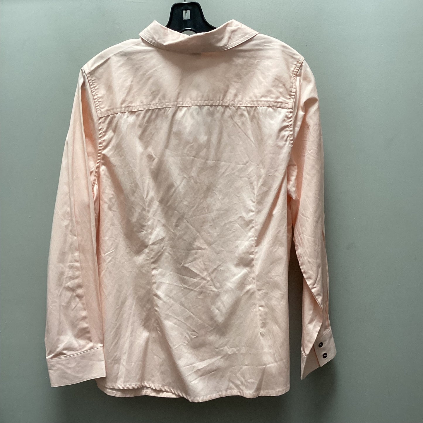 Blouse Long Sleeve By Denim 24/7 In Pink, Size: Xl