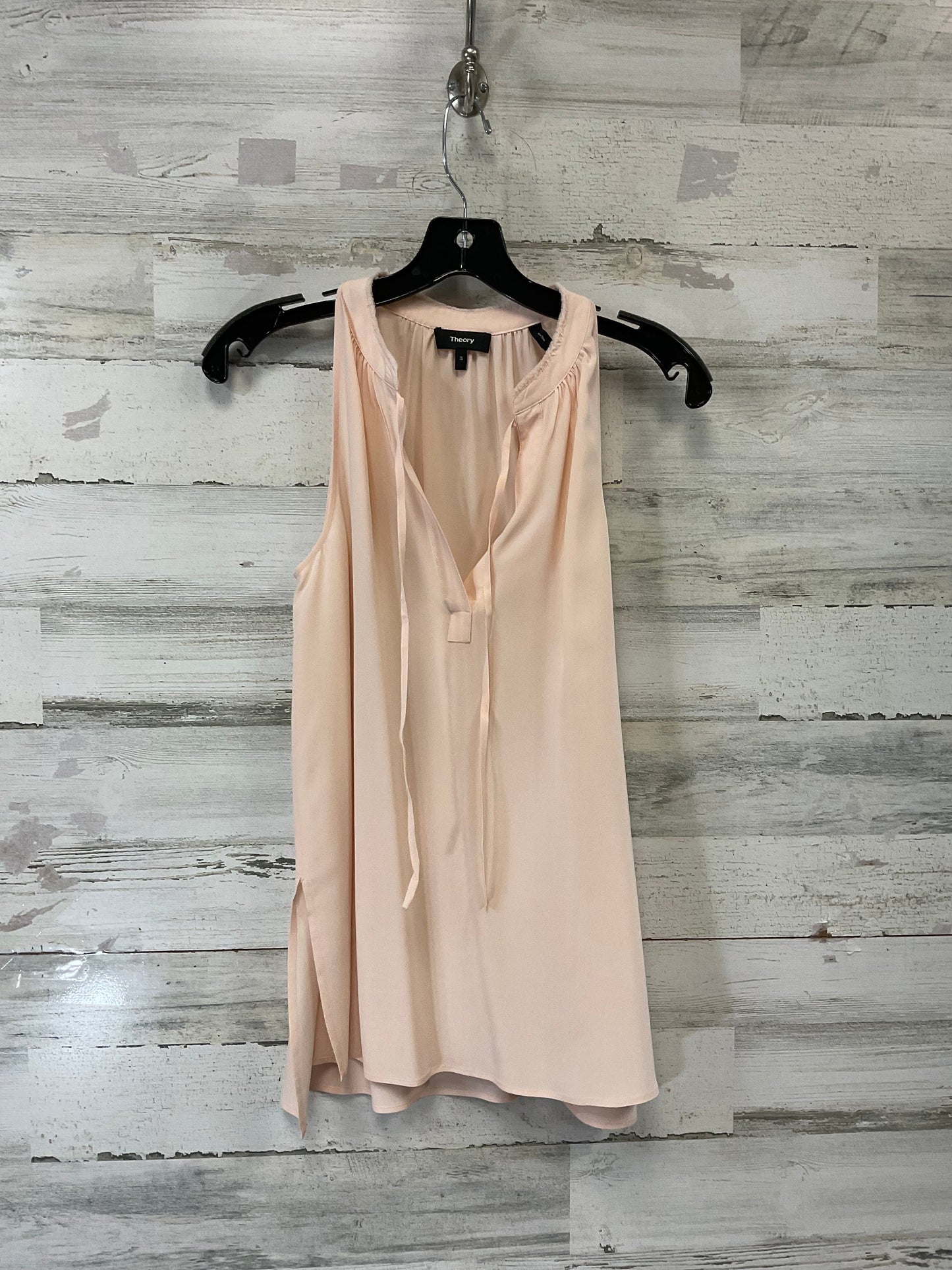 Top Sleeveless By Theory In Peach, Size: S