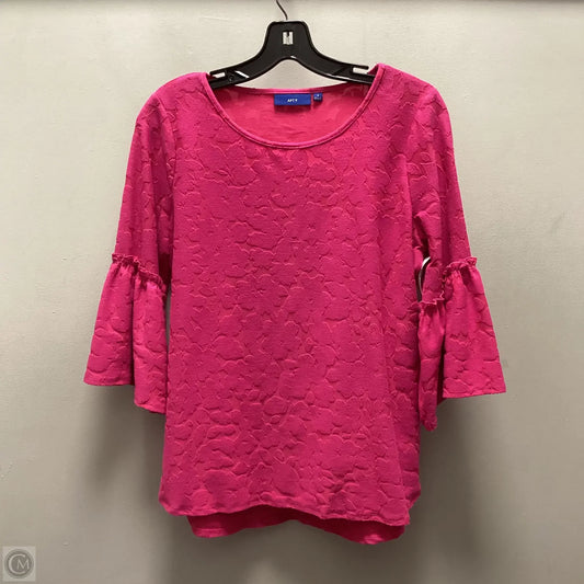 Top Short Sleeve By Apt 9 In Pink, Size: S