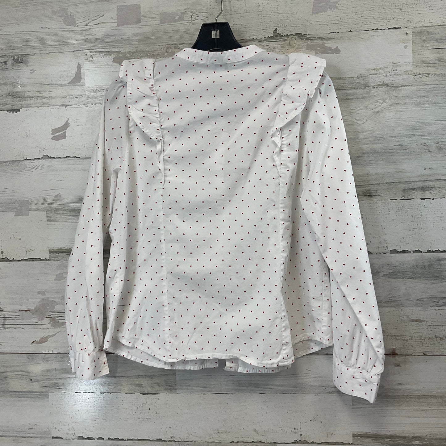 Blouse Long Sleeve By J. Crew In White, Size: M