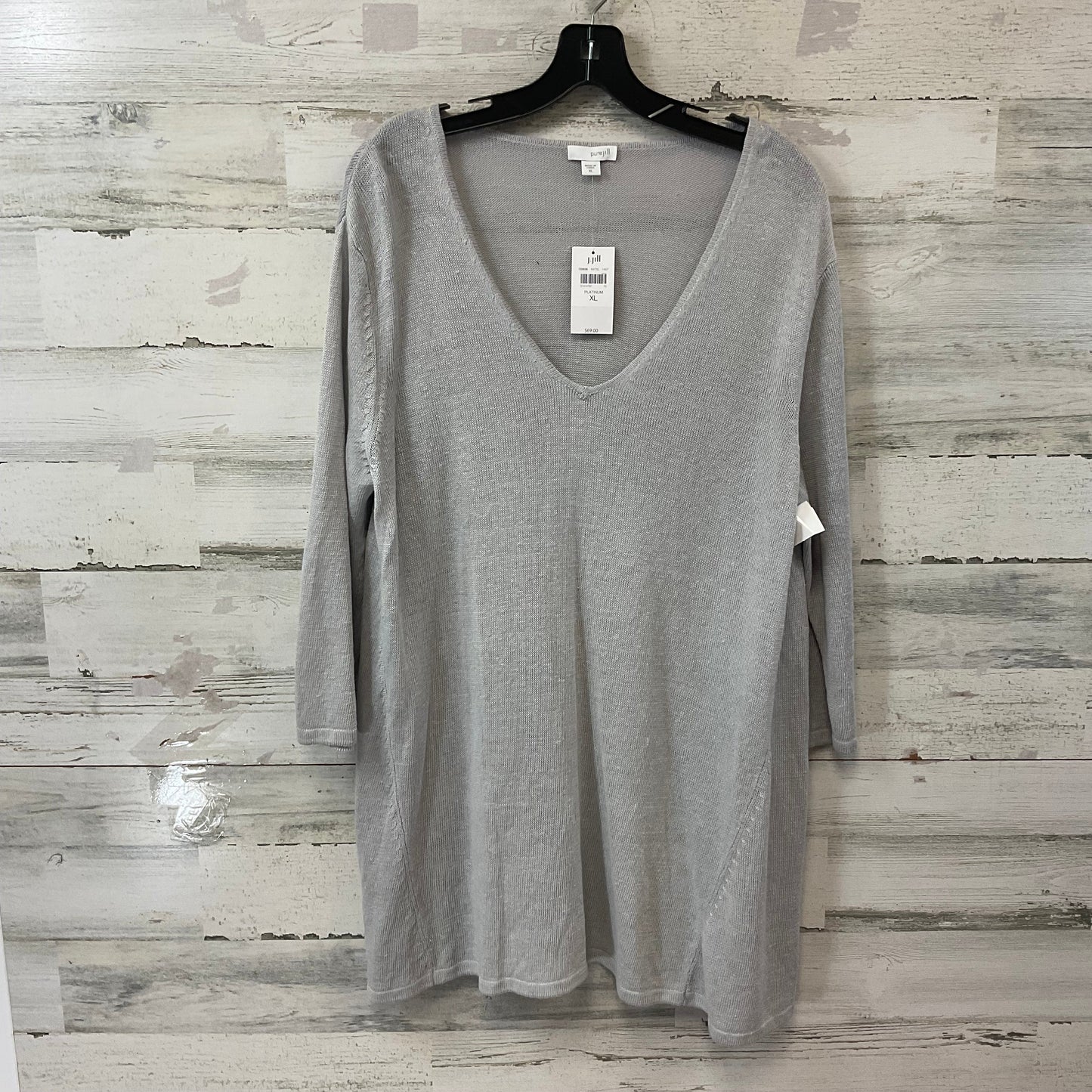 Tunic 3/4 Sleeve By J. Jill In Grey, Size: Xl