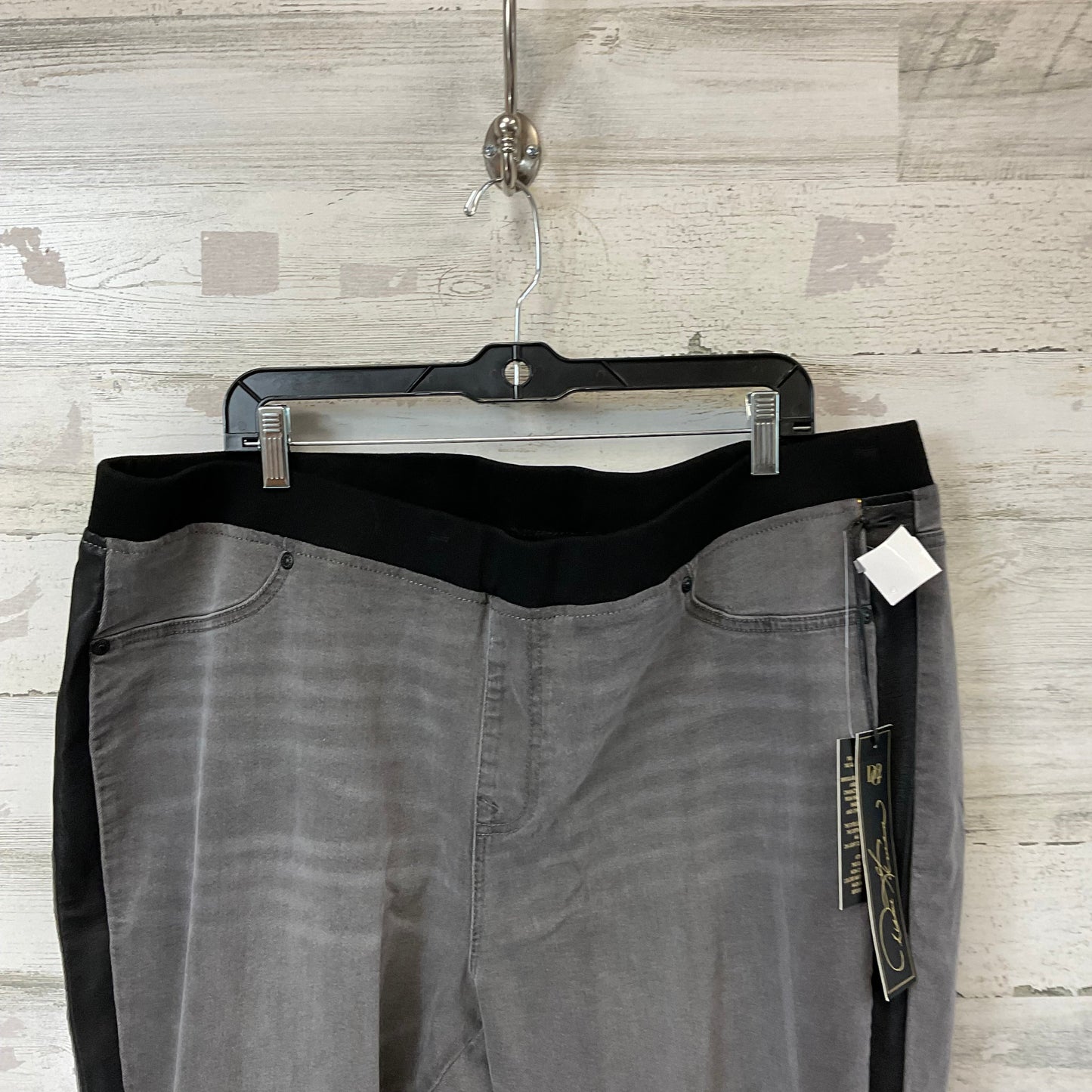 Jeans Skinny By Diane Gilman In Grey Denim, Size: 2x