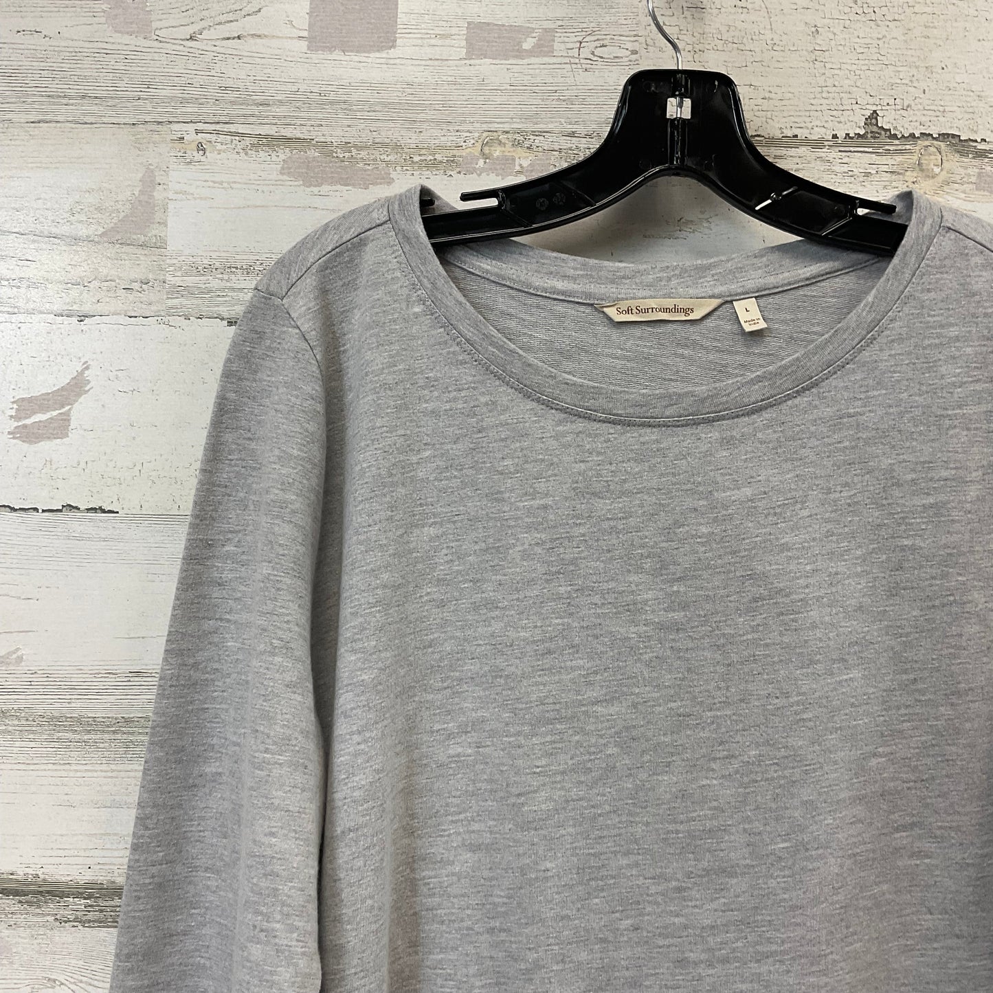 Top Long Sleeve By Soft Surroundings In Grey, Size: L