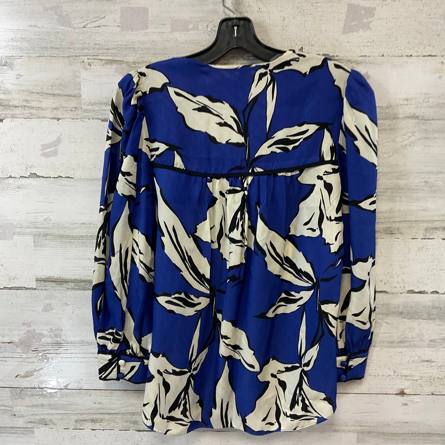 Blouse Long Sleeve By Veronica Beard In Blue, Size: Xs