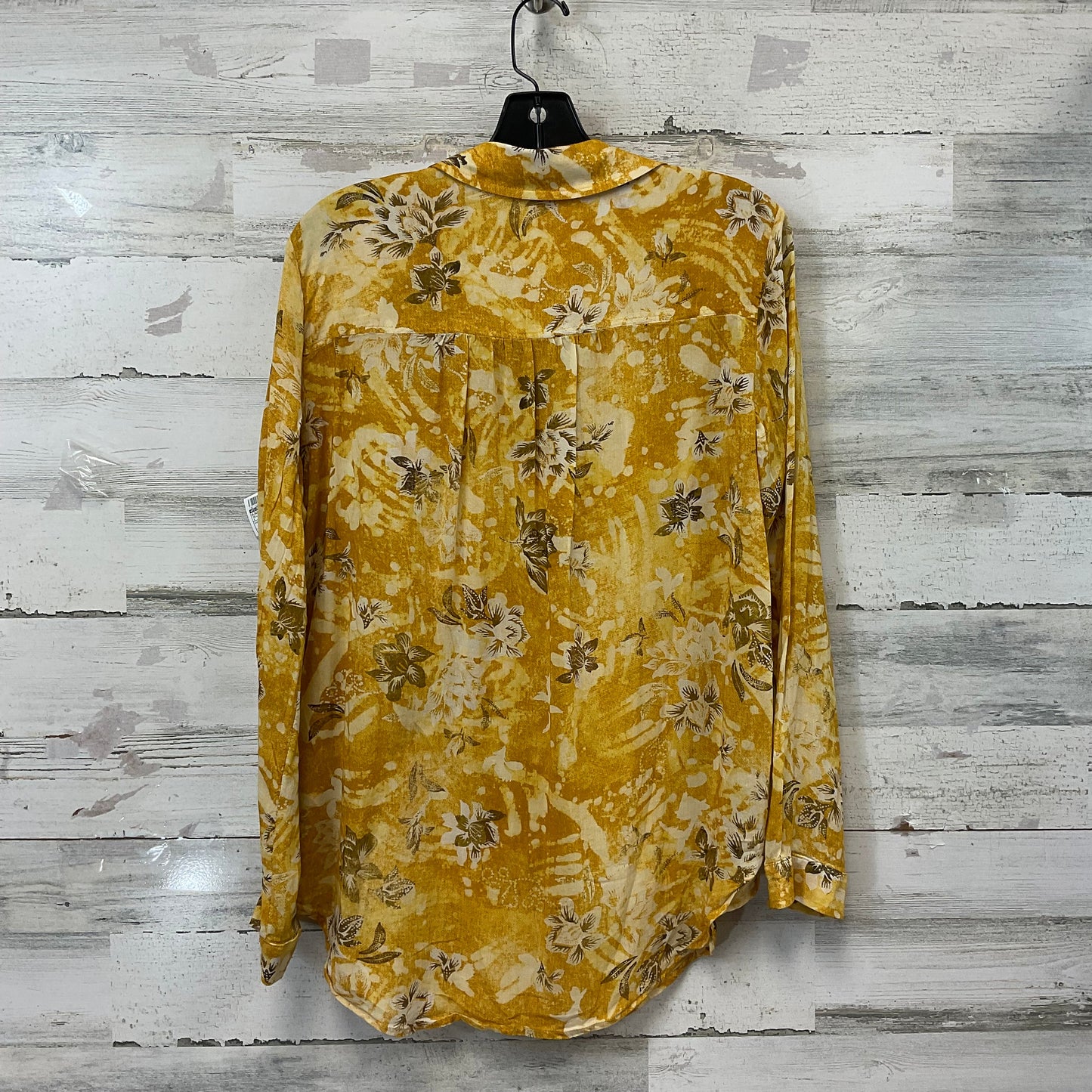 Blouse Long Sleeve By Pilcro In Yellow, Size: S