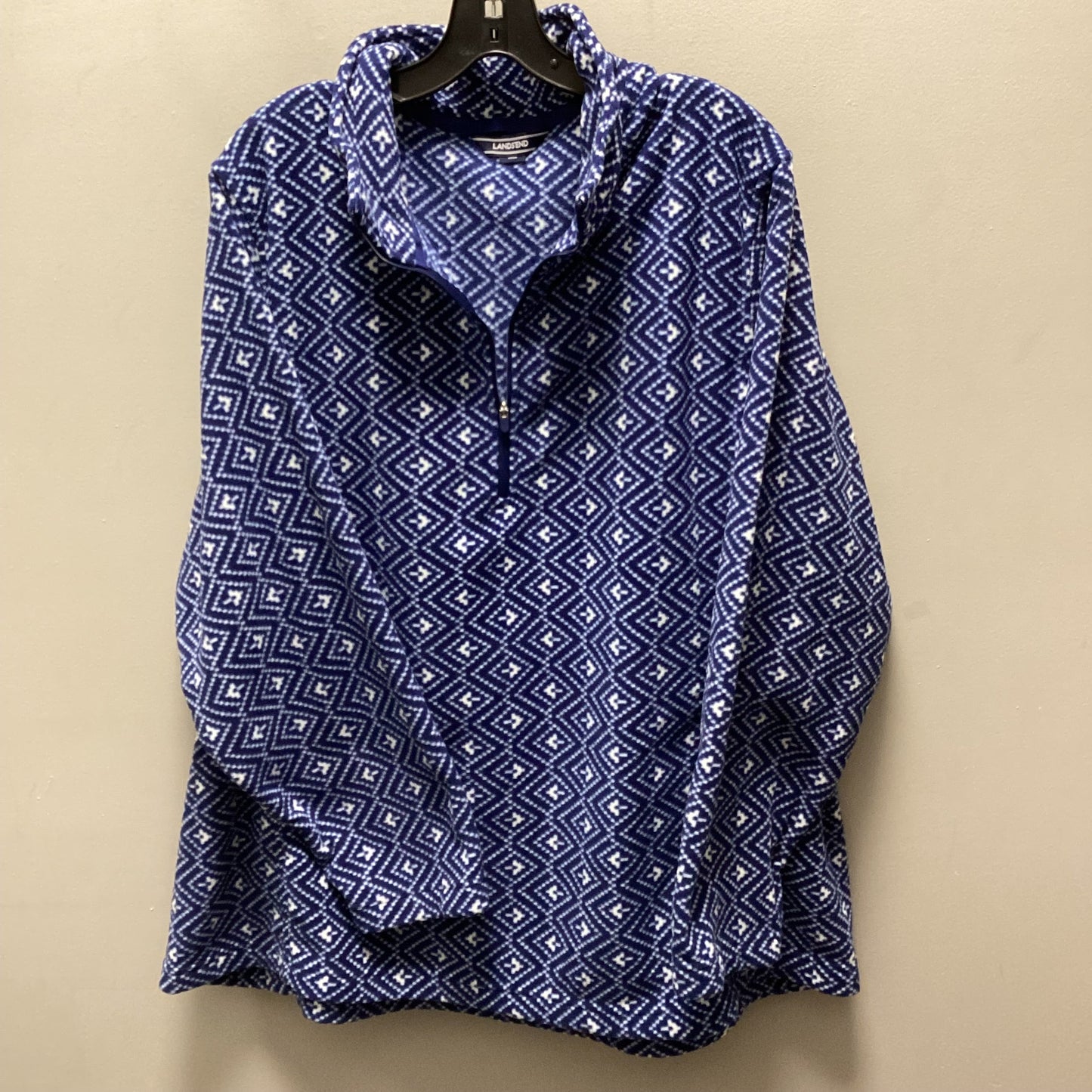 Top Long Sleeve By Lands End In Blue, Size: 3x