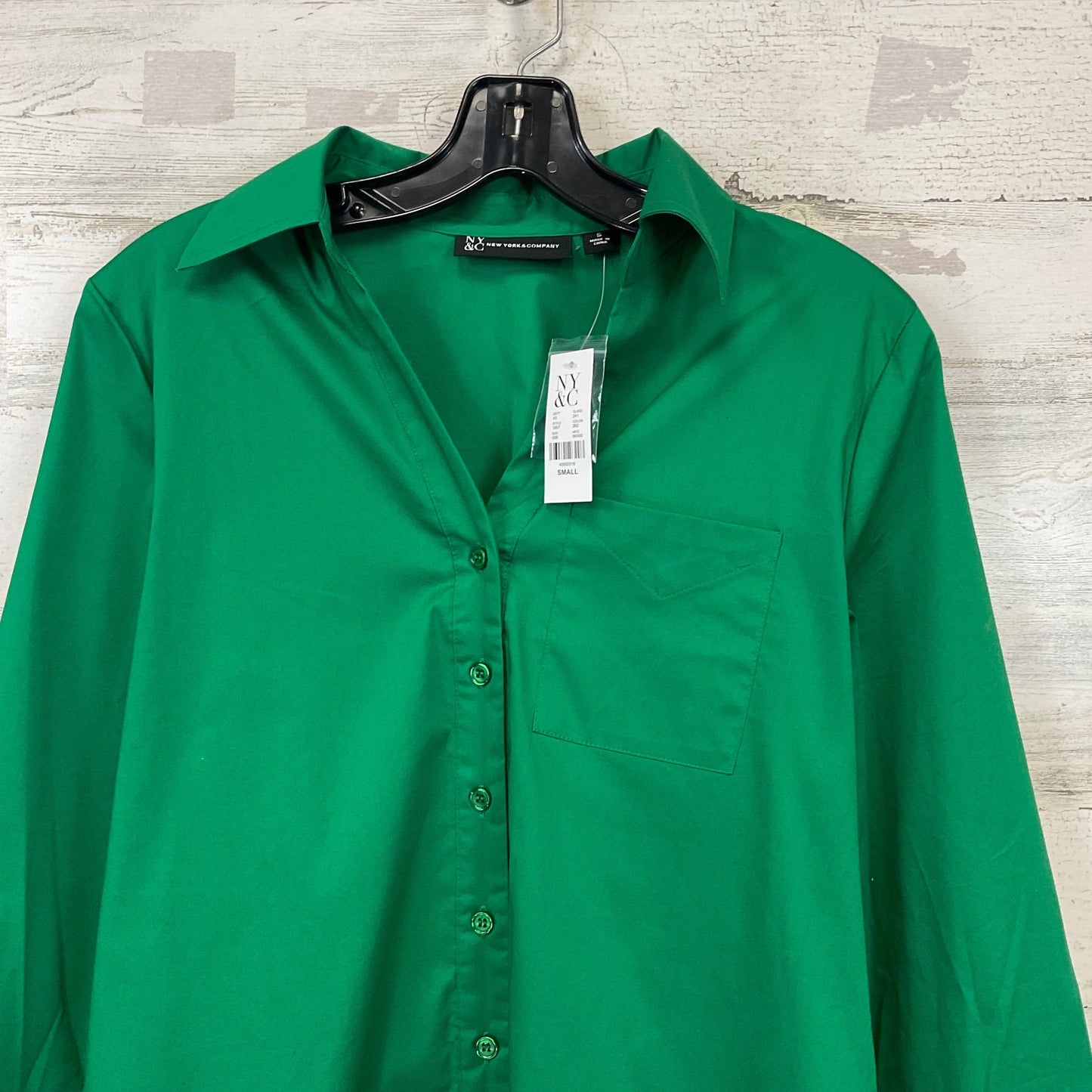 Tunic 3/4 Sleeve By New York And Co In Green, Size: S