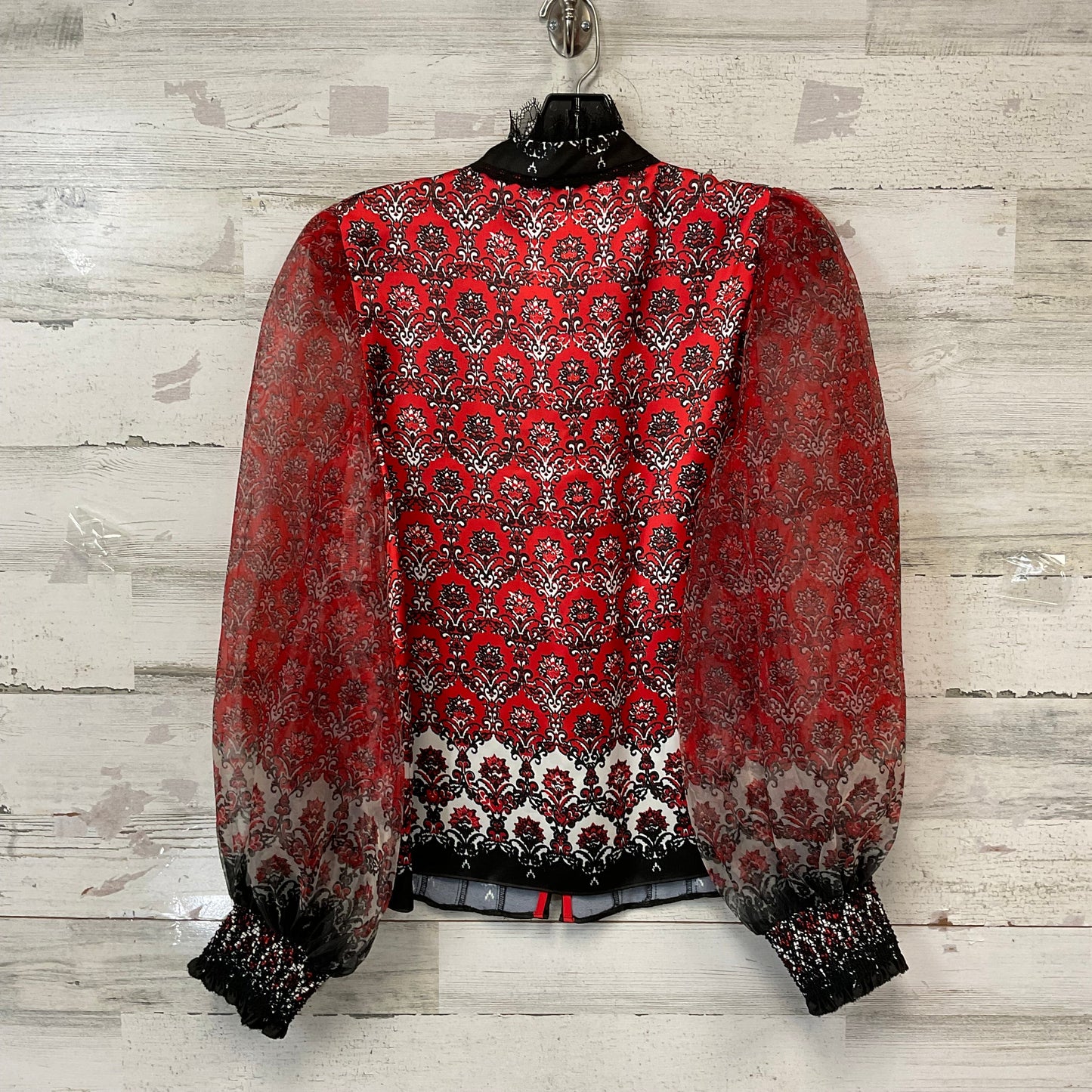 Blouse Long Sleeve By Alice + Olivia In Red, Size: M