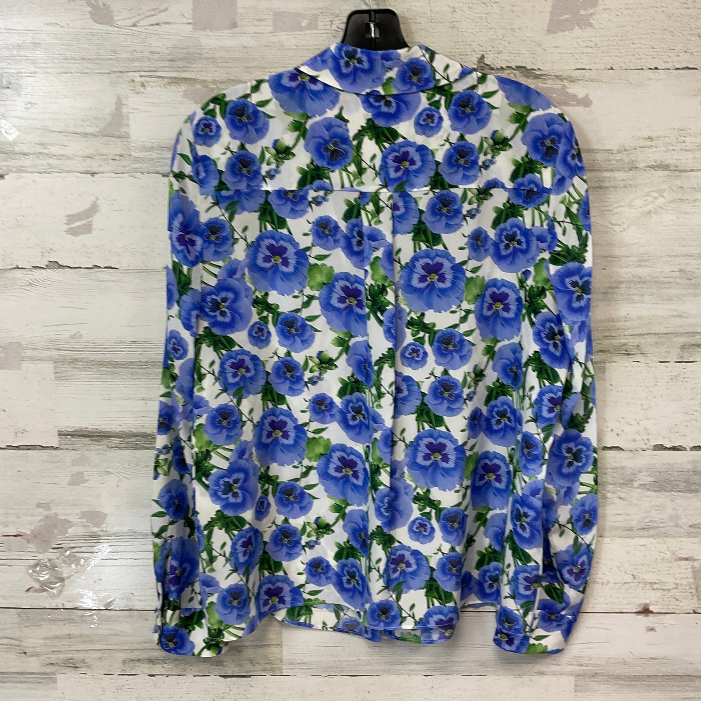 Blouse Long Sleeve By Alice + Olivia In Blue, Size: M