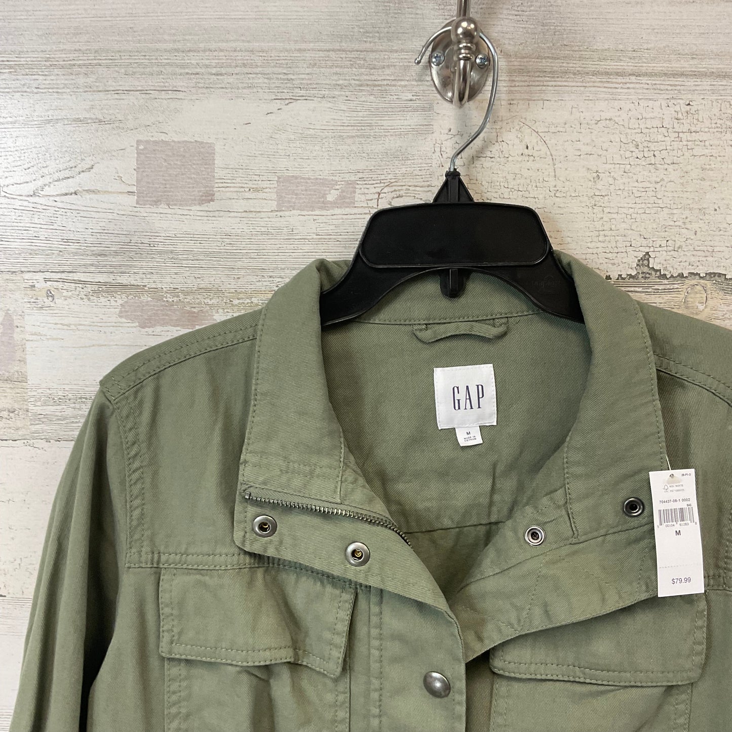 Jacket Denim By Gap In Green, Size: M