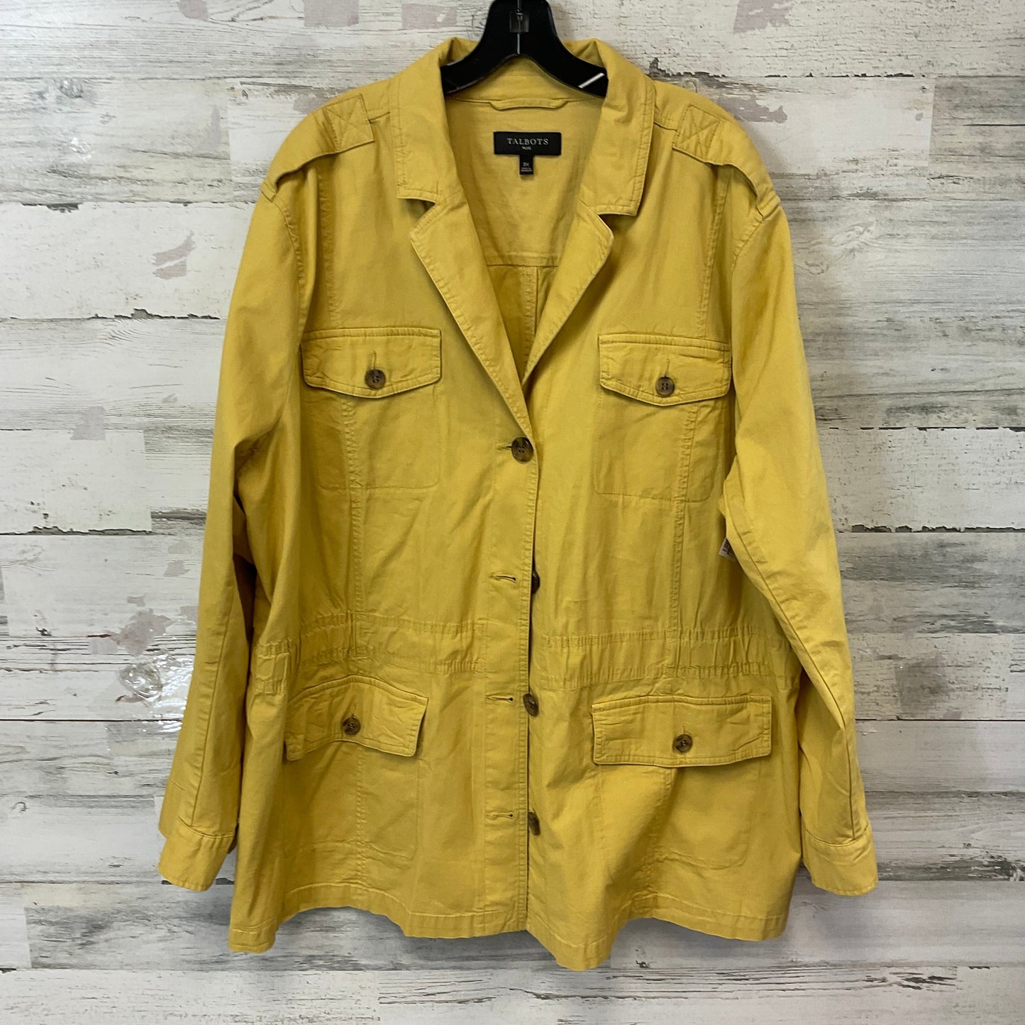 Jacket Utility By Talbots In Yellow, Size: 3x