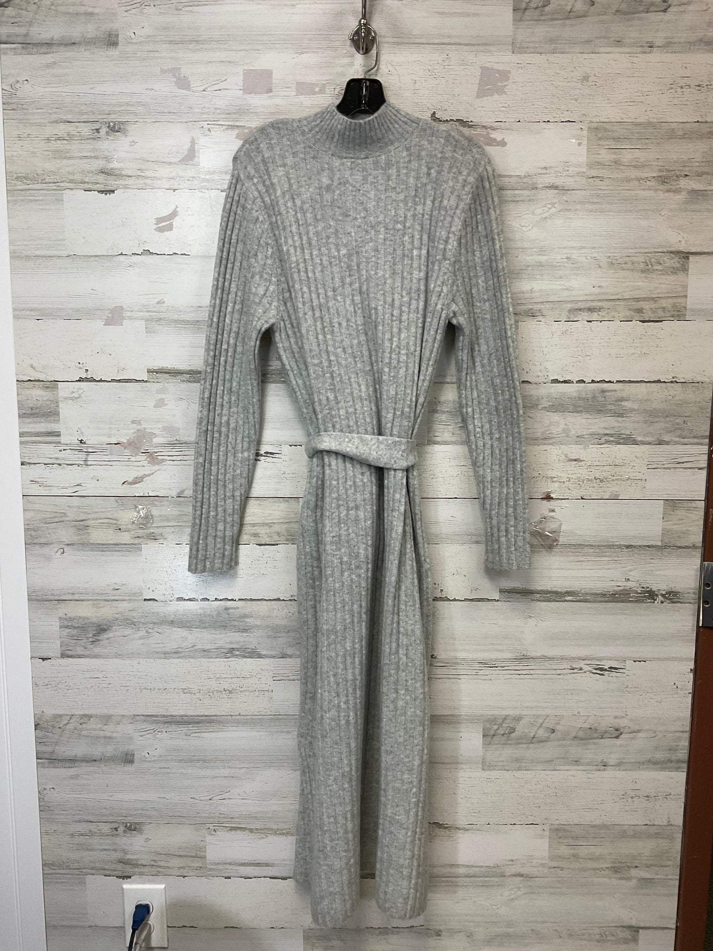 Dress Sweater By Loft In Grey, Size: L