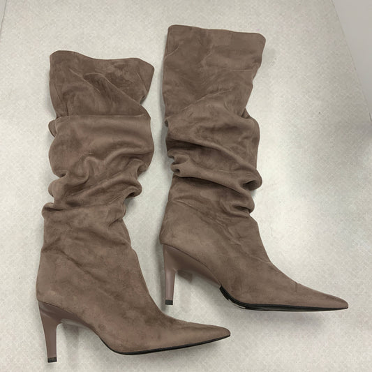 Boots Knee Heels By Jefferey Campbell In Tan, Size: 8