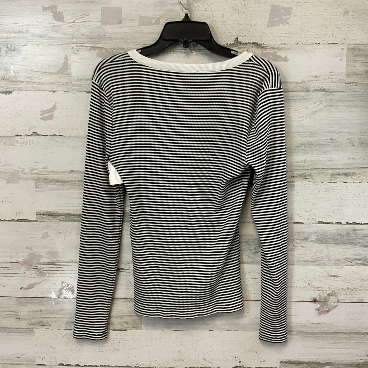 Top Long Sleeve By J. Crew In Black & White, Size: S