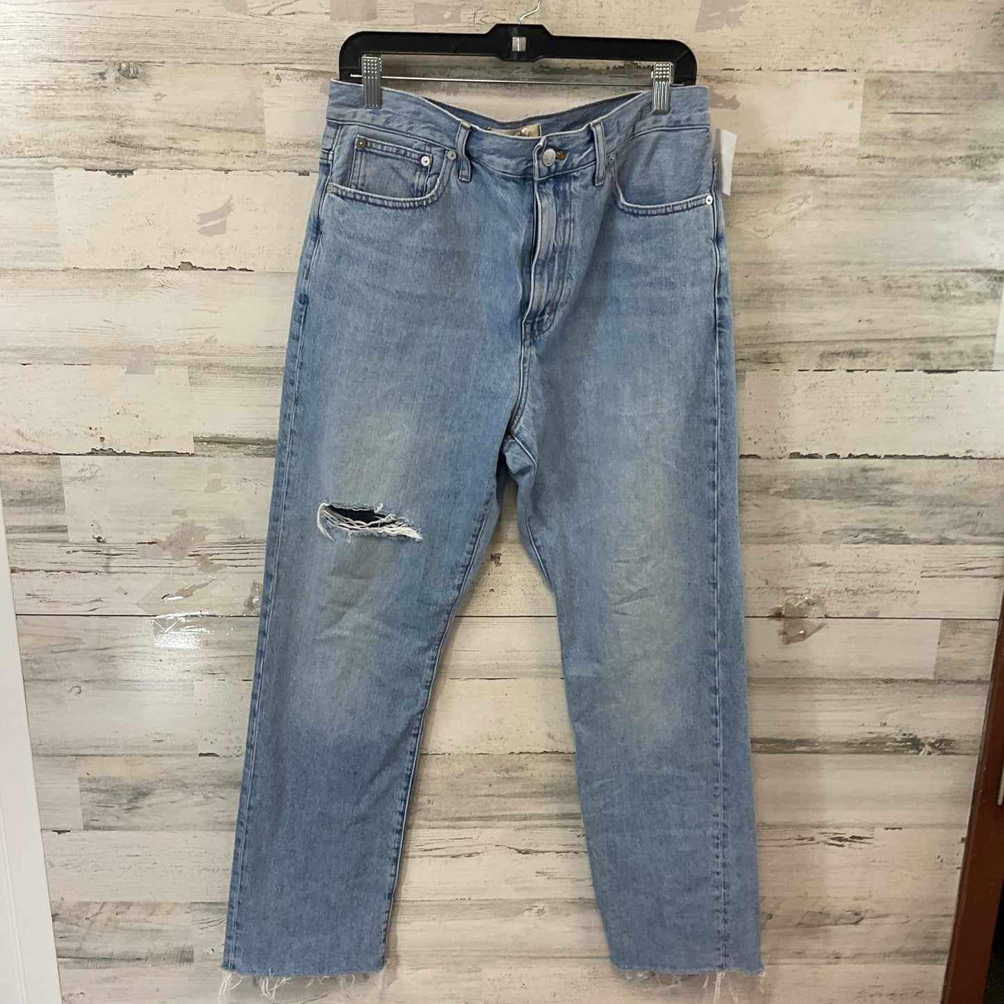 Jeans Straight By Madewell In Blue Denim, Size: 10