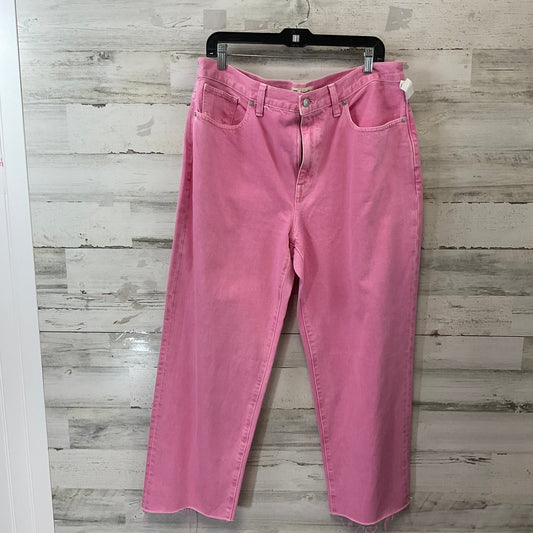 Jeans Straight By Madewell In Pink, Size: 12