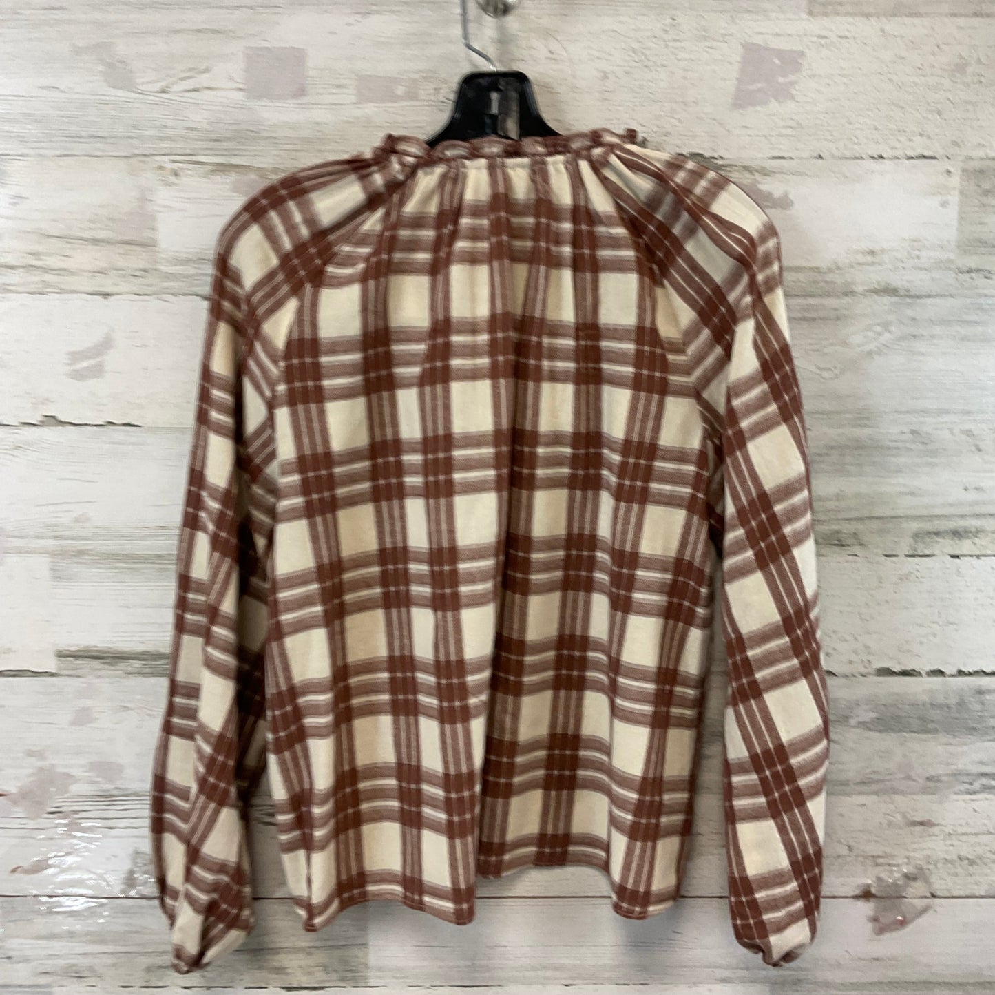 Top Long Sleeve By GRADE & GATHER In Brown, Size: S