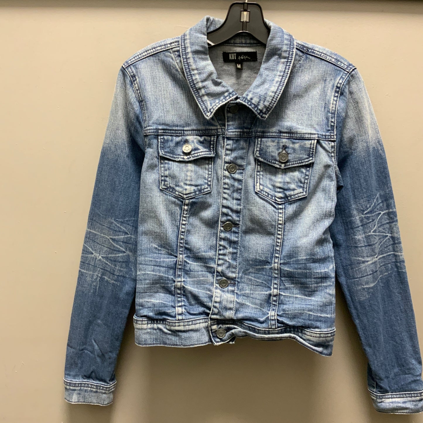 Jacket Denim By Kut In Blue Denim, Size: M