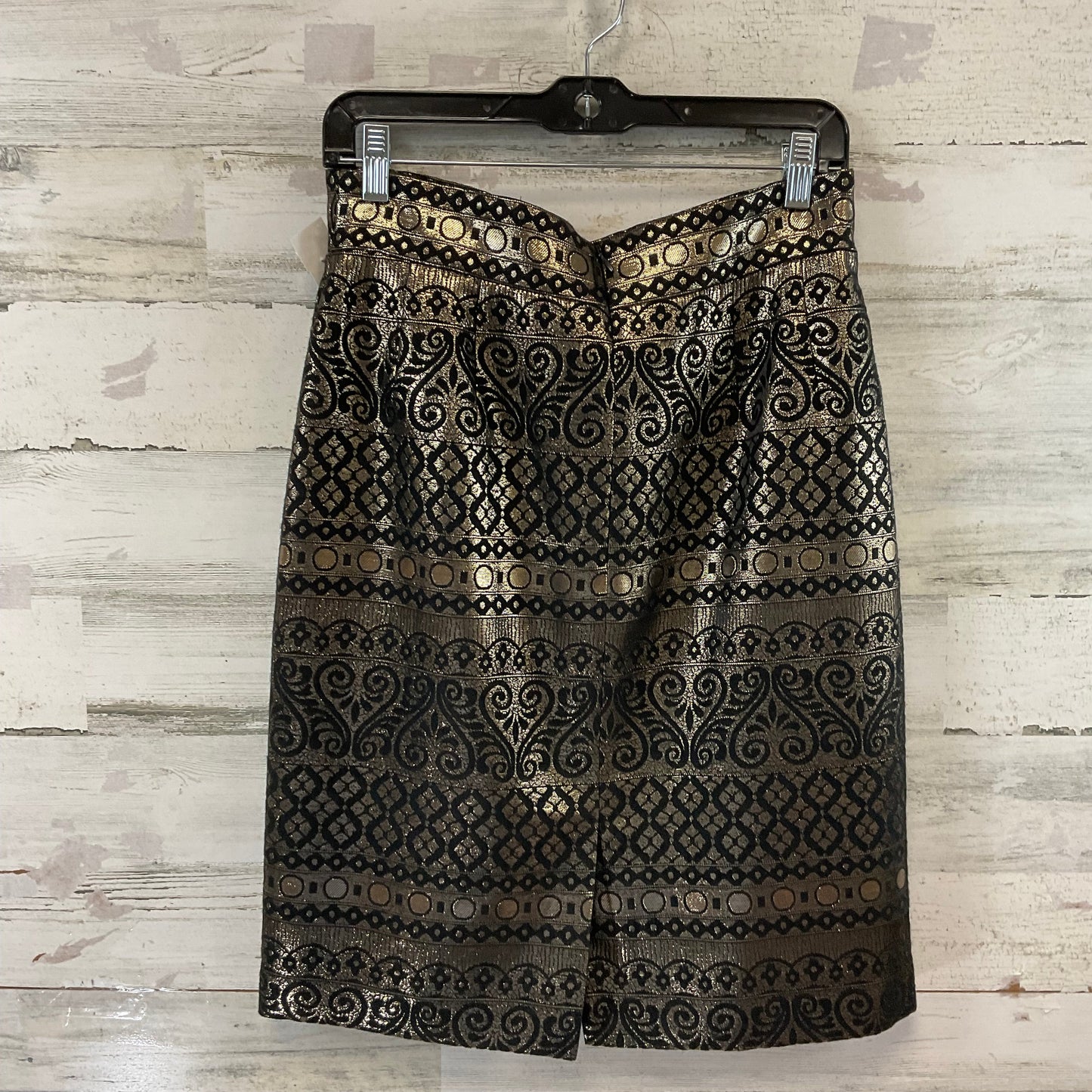 Skirt Mini & Short By Antonio Melani In Black & Gold, Size: 8