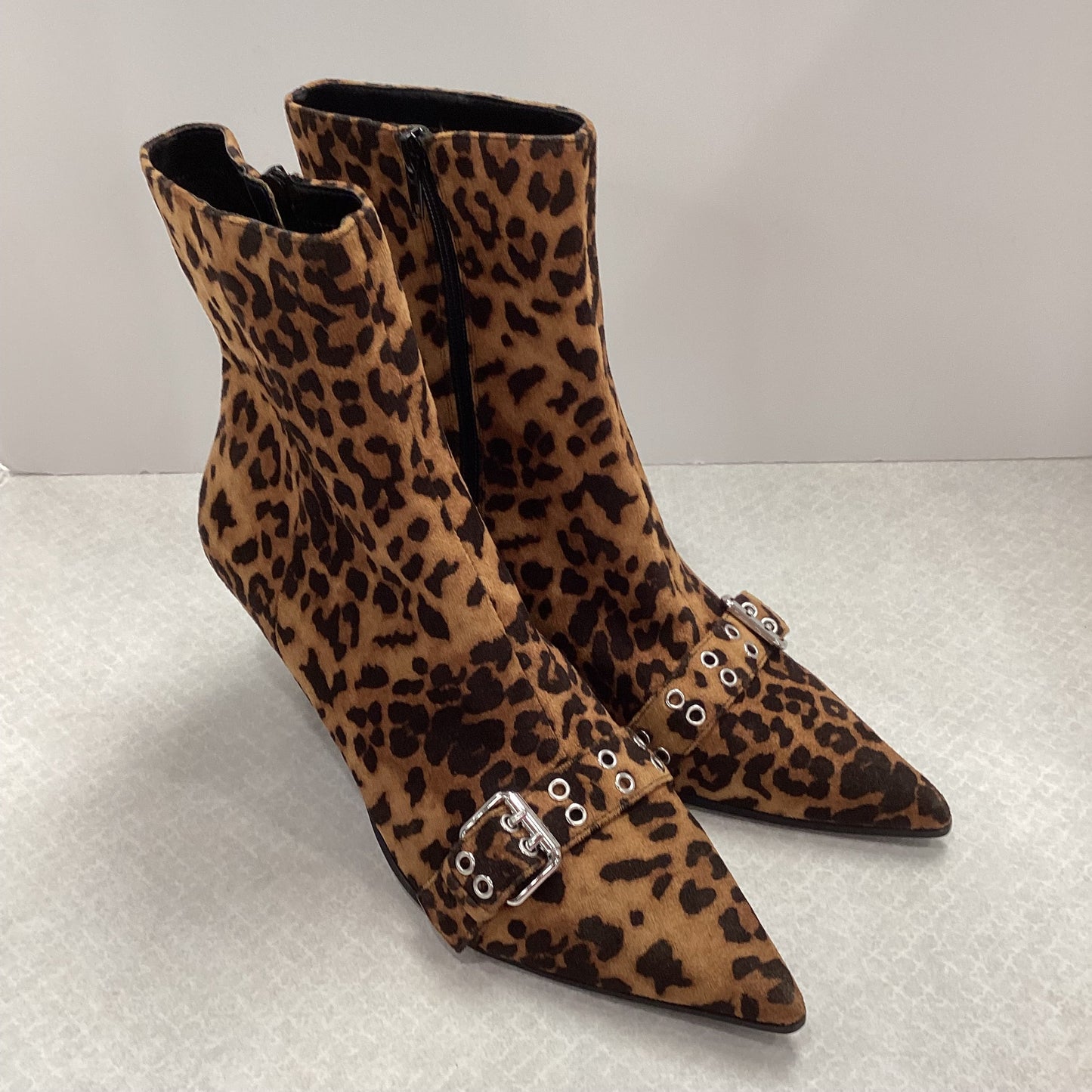 Boots Ankle Heels By Madden Girl In Animal Print, Size: 11