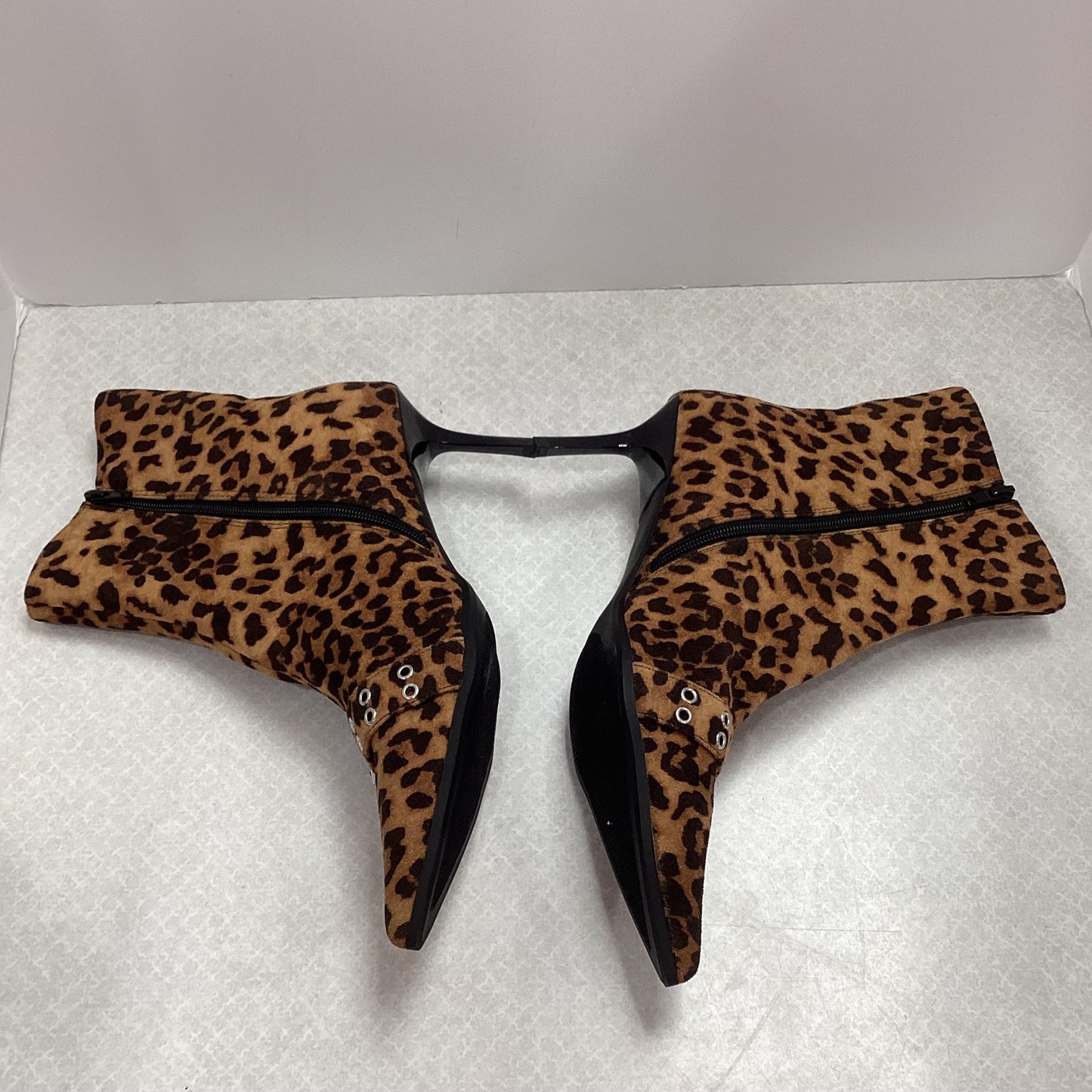 Boots Ankle Heels By Madden Girl In Animal Print, Size: 11