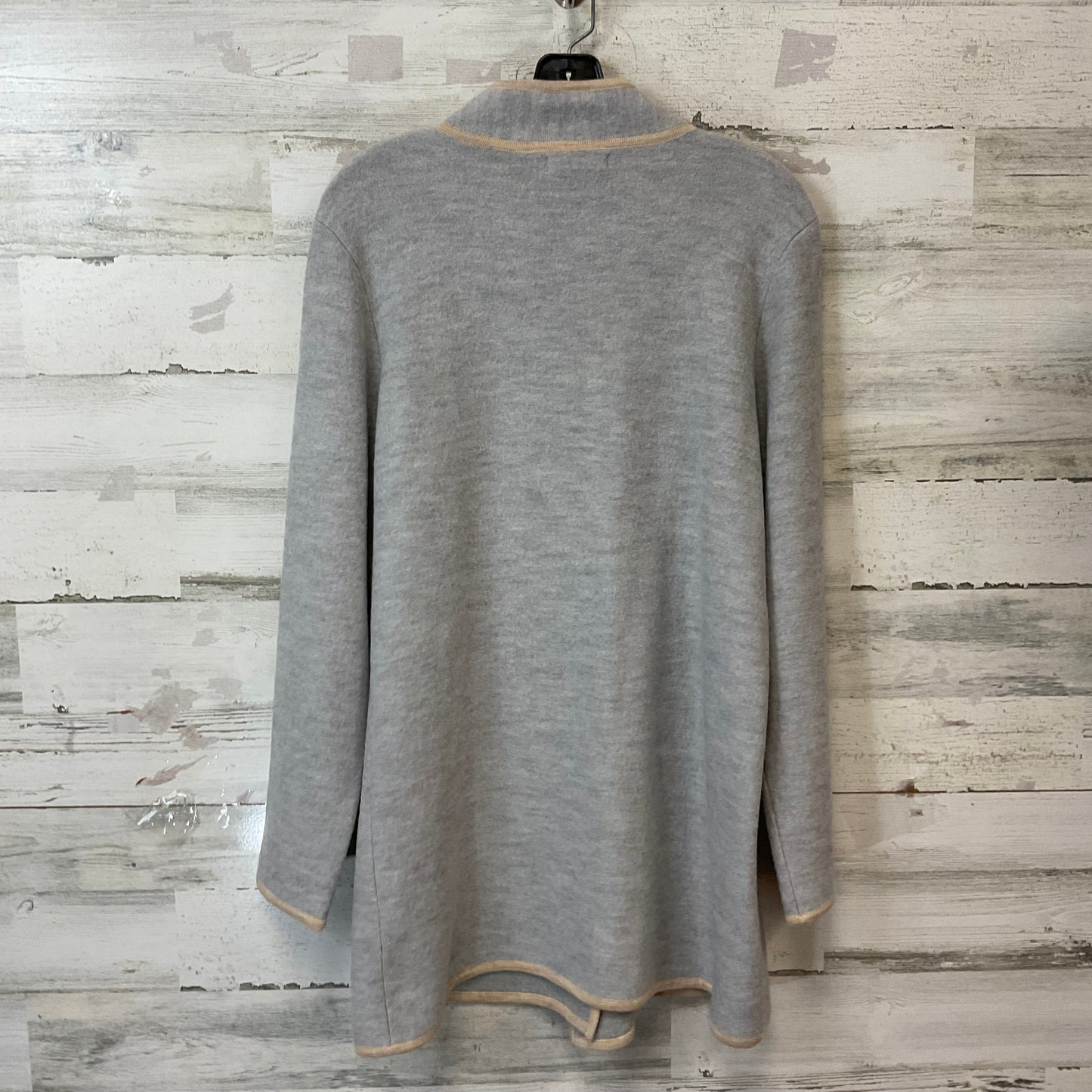 Sweater Cardigan By Calvin Klein In Grey, Size: M