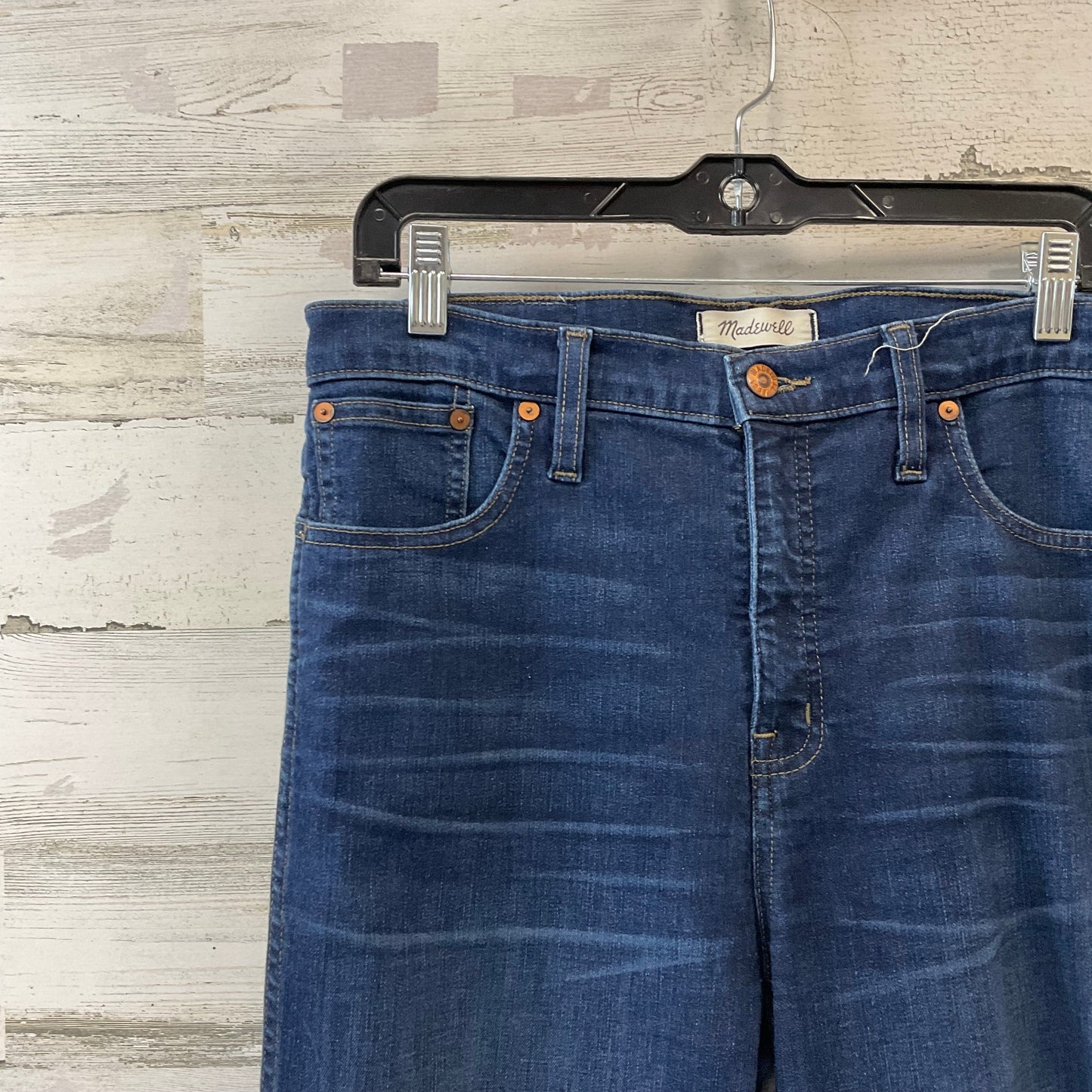 Jeans Skinny By Madewell In Blue Denim, Size: 12