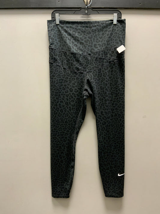 Athletic Leggings By Nike Apparel In Grey, Size: Xl