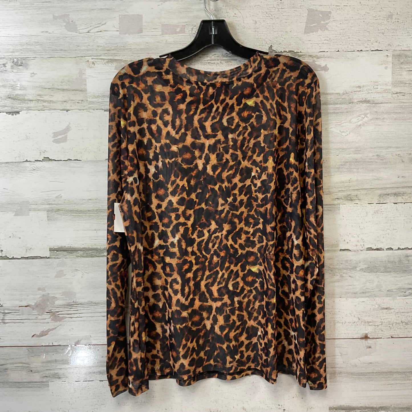 Top Long Sleeve By Eloquii In Animal Print, Size: 2x