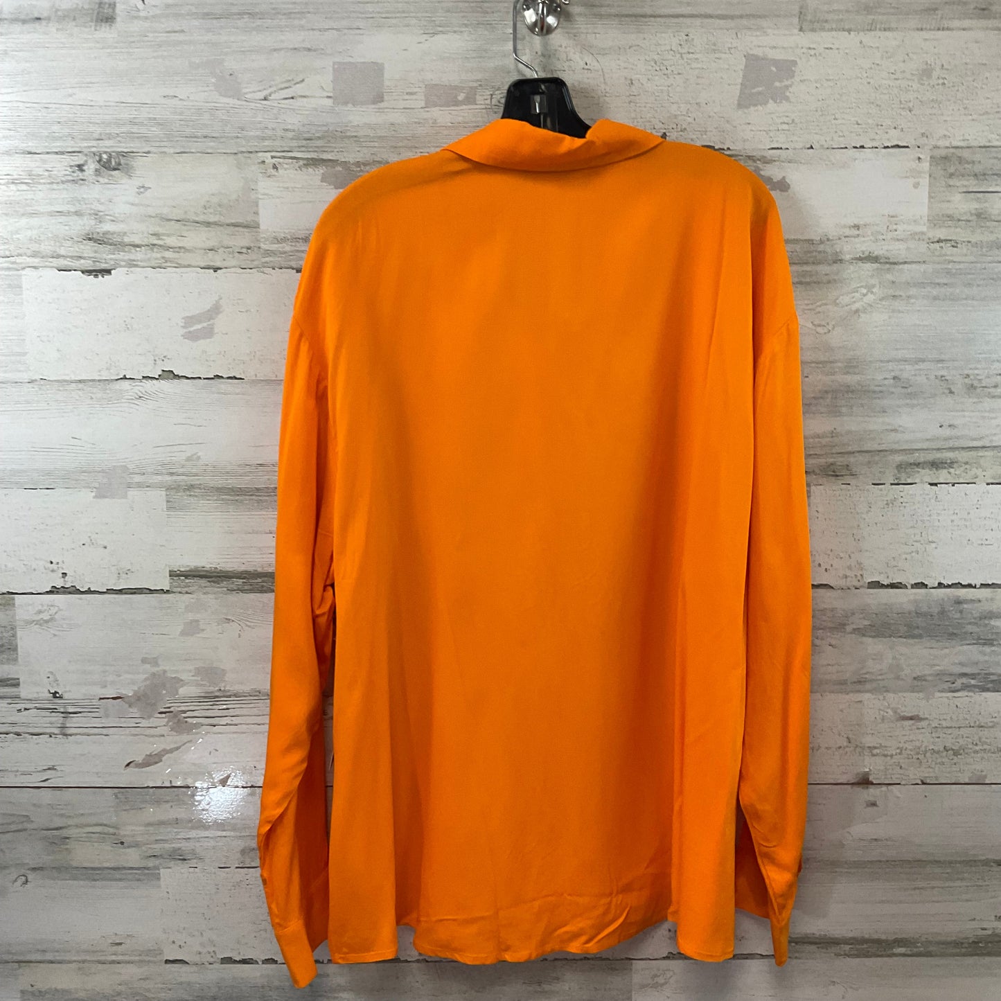 Blouse Long Sleeve By Eloquii In Orange, Size: 2x