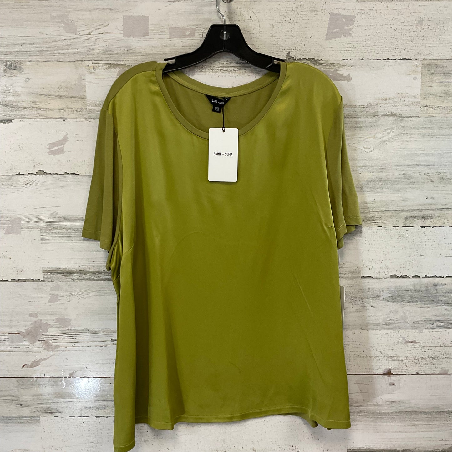 Top Short Sleeve By SAINT + SOFIA In Green, Size: Xxl