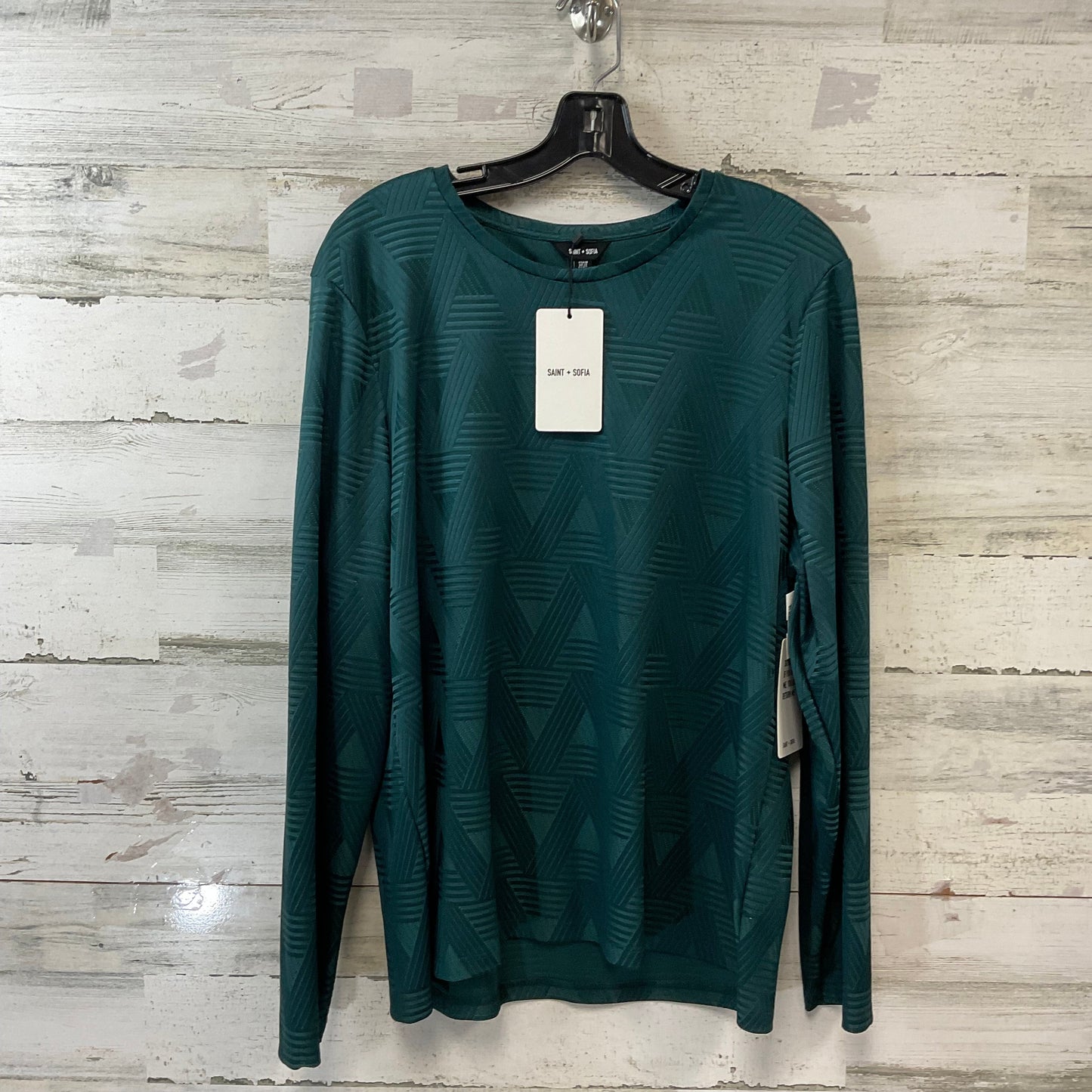 Top Long Sleeve By SAINT + SOFIA In Green, Size: Xxl