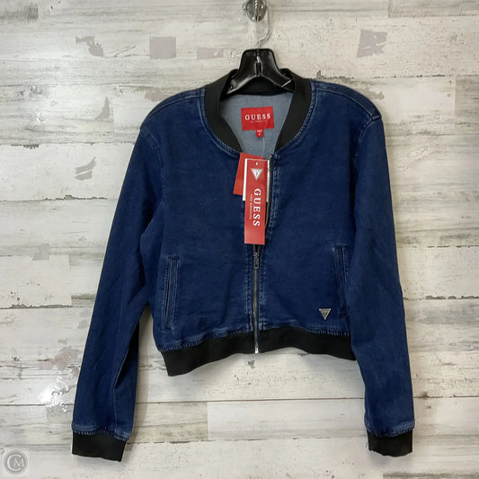 Jacket Denim By Guess In Blue Denim, Size: M