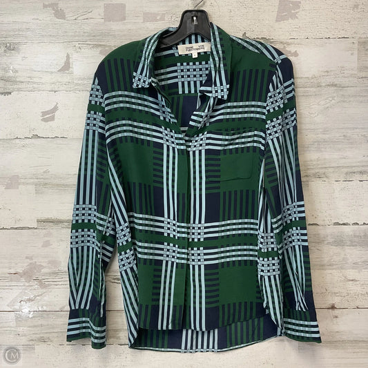 Blouse Designer By Diane Von Furstenberg In Green, Size: S