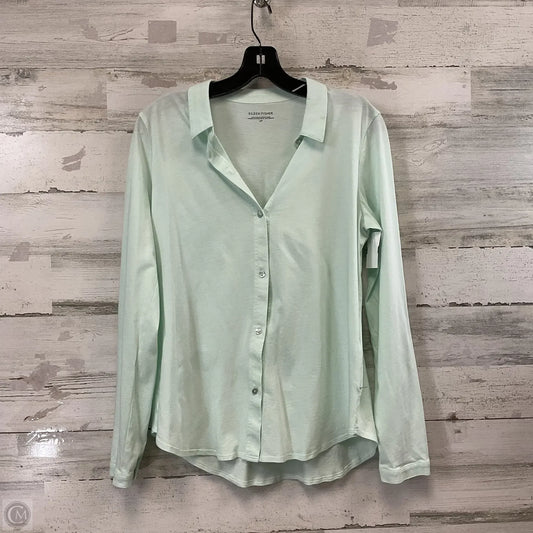 Blouse Long Sleeve By Eileen Fisher In Green, Size: S